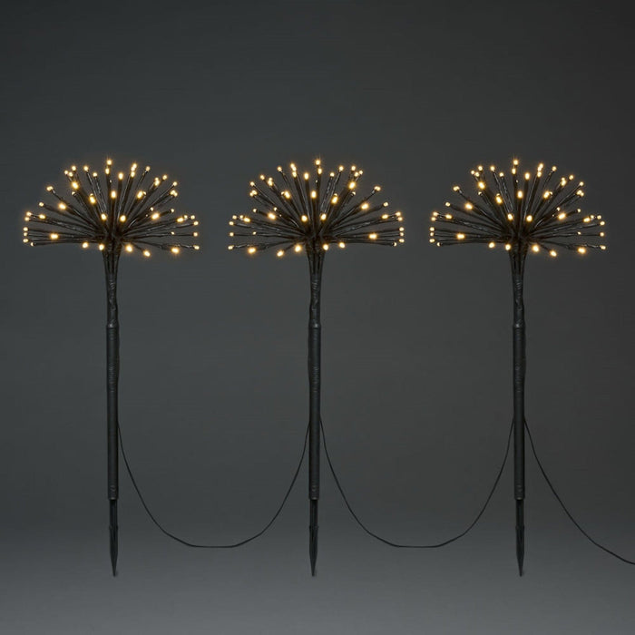 3 Dandelion Garden Sticks LED 50cm