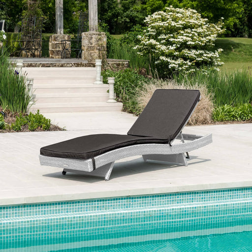 Alexander Rose Garden Furniture Alexander Rose Bespoke Adjustable Sunbed With Cushion in Cloud