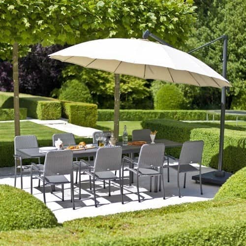Alexander Rose Garden Furniture Alexander Rose Portofino 10-Seater Extending Table Set with 8 woven chairs