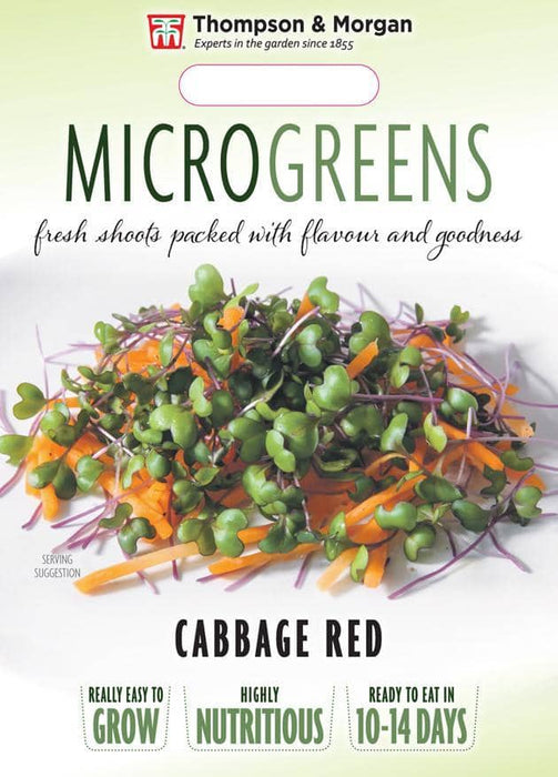 Thompson & Morgan (Uk) Ltd Gardening Microgreens Cabbage Red