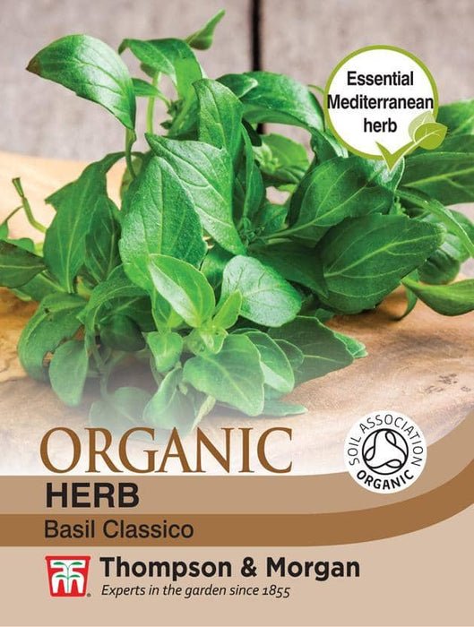 Thompson & Morgan (Uk) Ltd Gardening Herb Basil Classico (Organic)
