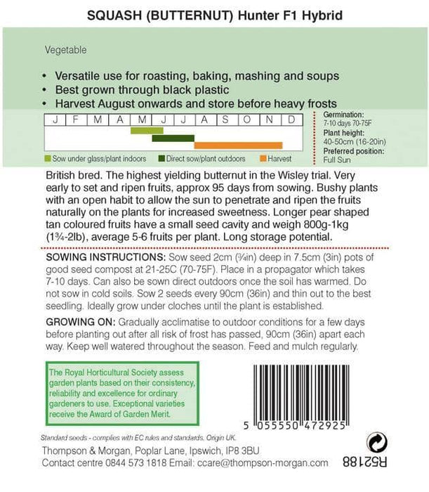 Thompson & Morgan (Uk) Ltd Gardening Thompson & Morgan Butternut Squash Hunter