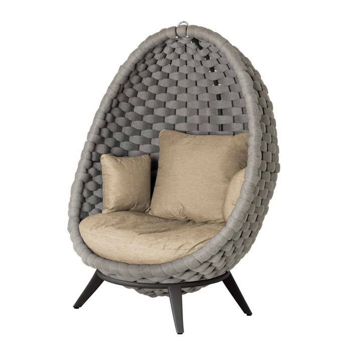 Cordial Luxe Light Grey Lucy Grey Egg Chair Garden with Base (Colour Options)