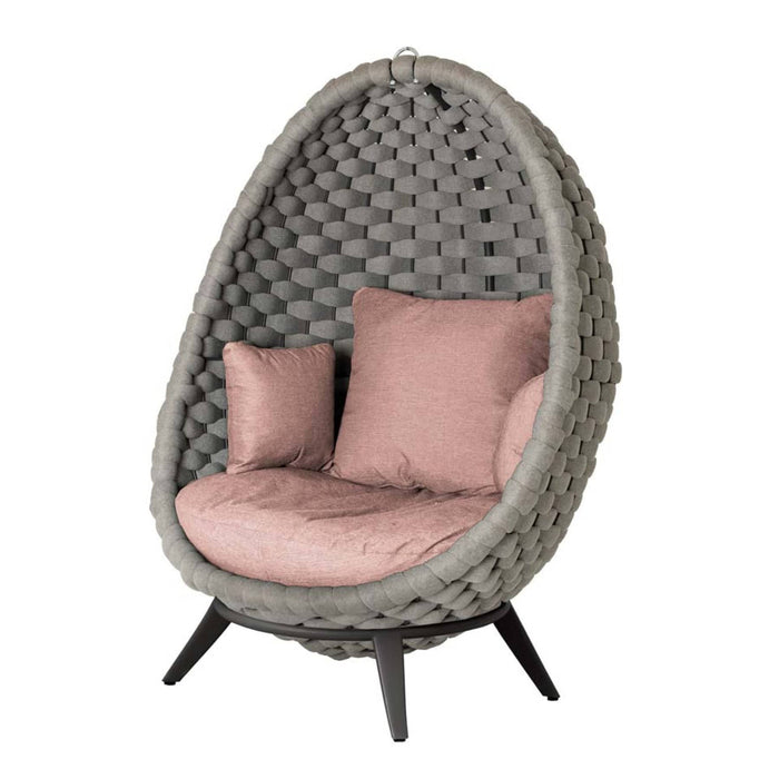 Cordial Luxe Light Grey Lucy Grey Egg Chair Garden with Base (Colour Options)