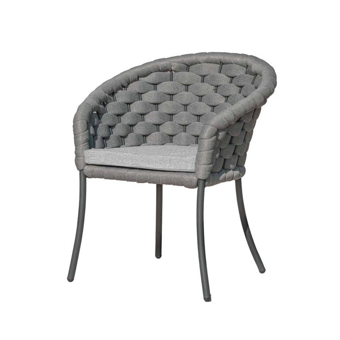 Cordial Luxe Light Grey 4 Seat Round Outside Dining Set