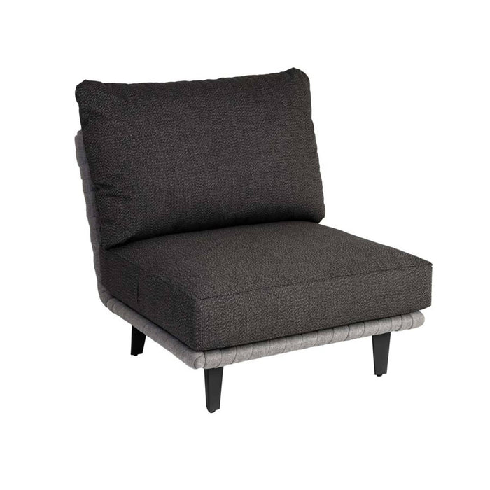 Cordial Luxe Light Grey Duo Garden Chairs Module Set (Dark Grey Cushions)