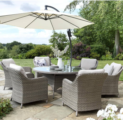 Kettler Garden Furniture Kettler Charlbury Casual Dining 6 Seater Round Garden Table And Chairs Set