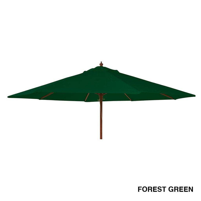 Alexander Rose Garden Furniture Accessories Forest Green / No Alexander Rose Hardwood Round Parasol Umbrella with Pulley 2.7m Dia