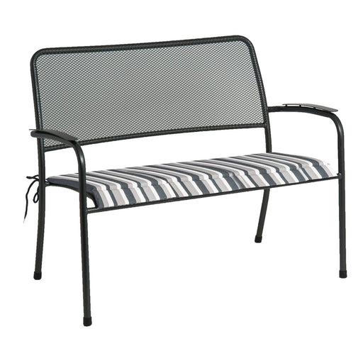 Alexander Rose Garden Furniture Accessories Charcoal Grey Stripe Alexander Rose - Portofino Bench Seat Pad