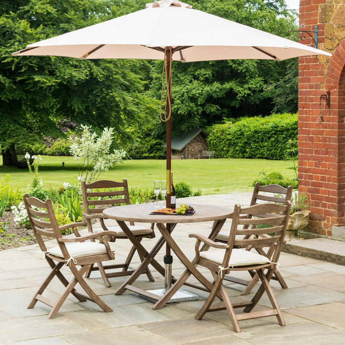 Alexander Rose Garden Furniture Alexander Rose Sherwood Folding Dining Table and 4 Recliners