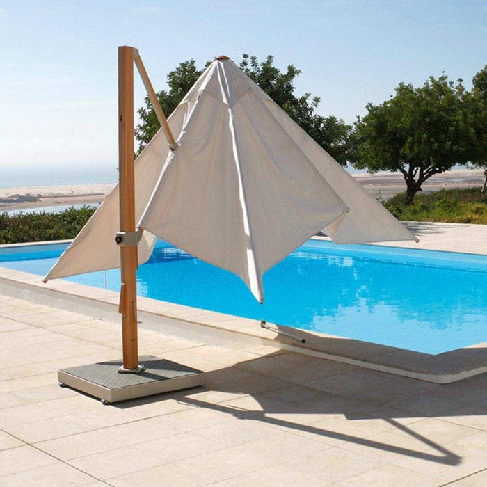 Barlow Tyrie Garden Furniture Accessories Barlow Tyrie Napoli 3.5m Square Cantilever Parasol With Free Standing Base