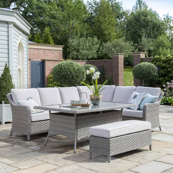 Kettler Garden Furniture Kettler Charlbury Corner 8 Seater Rattan Lounge Set