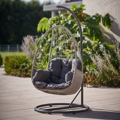 Kettler Garden Furniture Kettler Palma Single Cocoon Hanging Egg Chair in White Wash