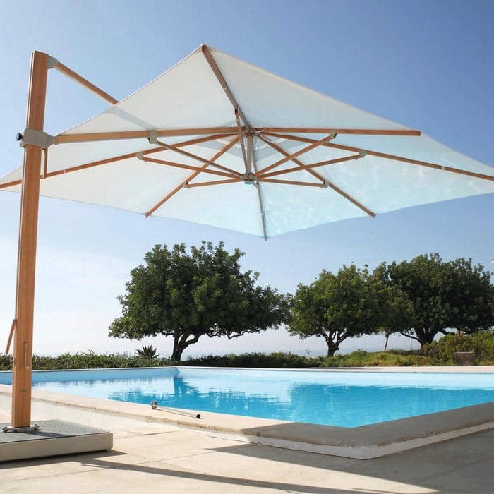 Barlow Tyrie Garden Furniture Accessories Barlow Tyrie Napoli 3.5m Square Cantilever Parasol With Free Standing Base