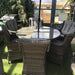Mercer Garden Furniture Amalfi High Back 6 Seat Grey Rattan Outdoor Dining Set