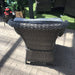 Mercer Garden Furniture Amalfi High Back 4 Seat Grey Rattan Outdoor Dining Set