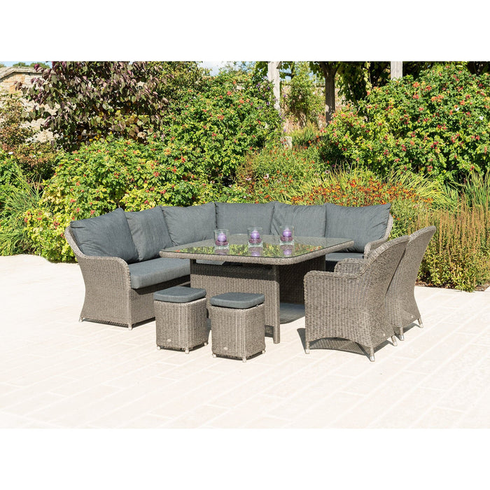 Monte Carlo Casual Dining Set with Armchairs & Stools