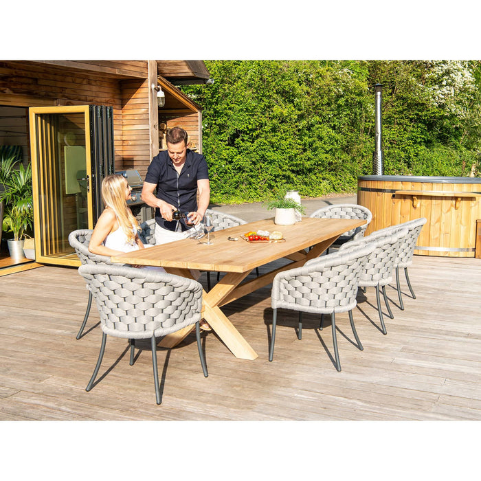 Plank Wooden Table & Cordial Garden Dining Table Set