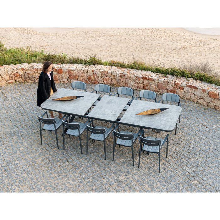 Rimini Extending 10 Seater Garden Table And Chairs