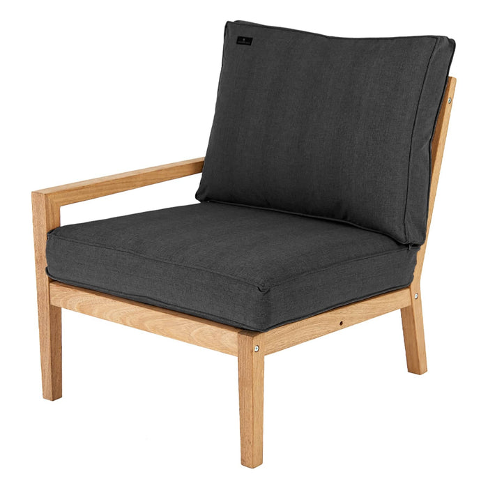 Roble Garden Lounge Corner Set in Charcoal